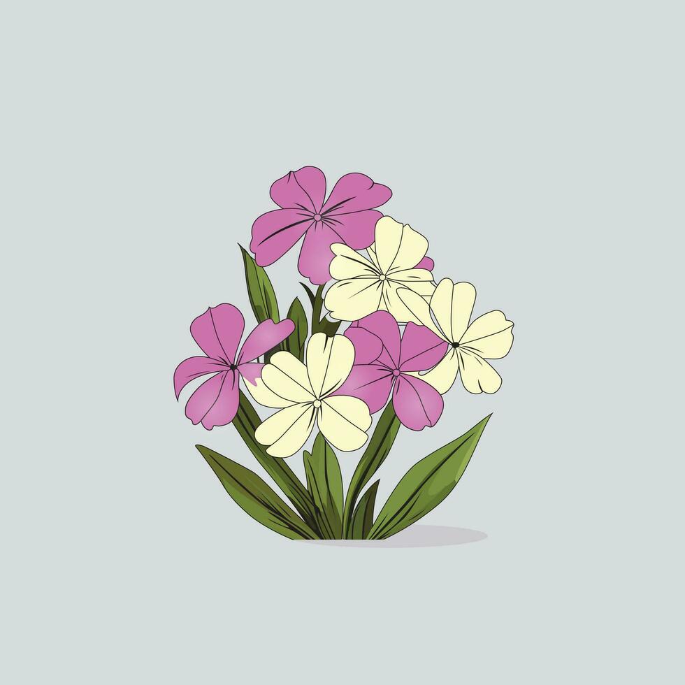 platt blomma vektor illustration hand dragen översikt