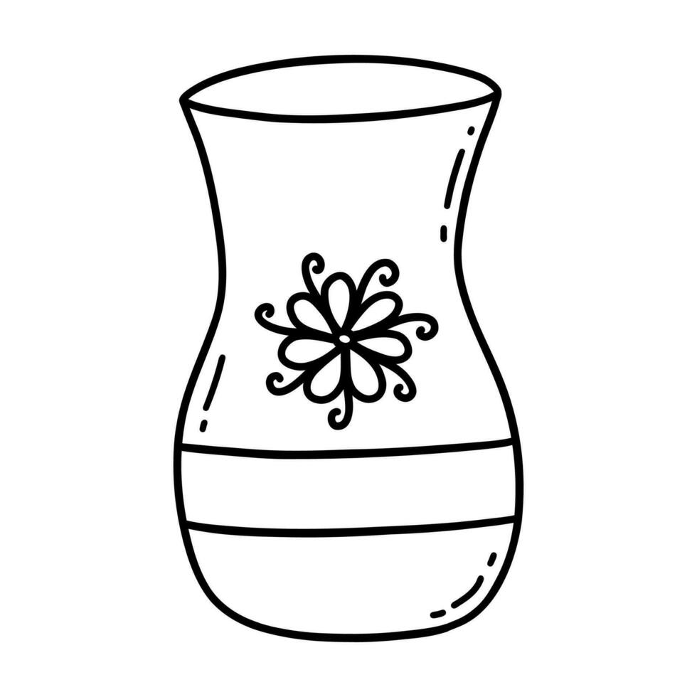 Lehm Topf oder Keramik Vase, Antiquität Krug. Vektor