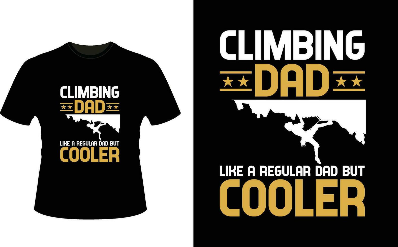 Klettern Papa mögen ein regulär Papa aber Kühler oder Papa Papa T-Shirt Design oder Vater Tag t Hemd Design vektor