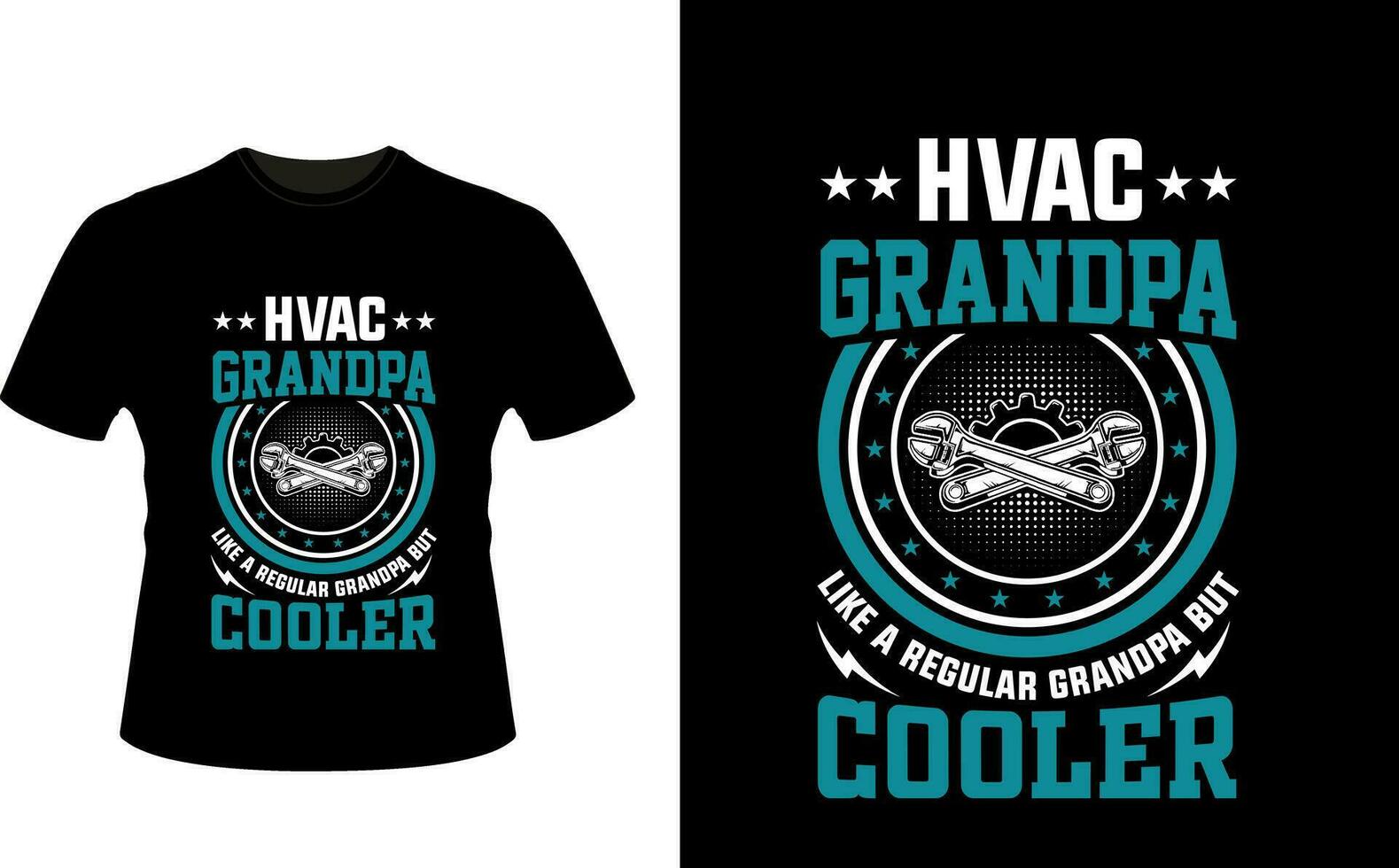 hvac Opa mögen ein regulär Opa aber Kühler oder Großvater T-Shirt Design oder Großvater Tag t Hemd Design vektor