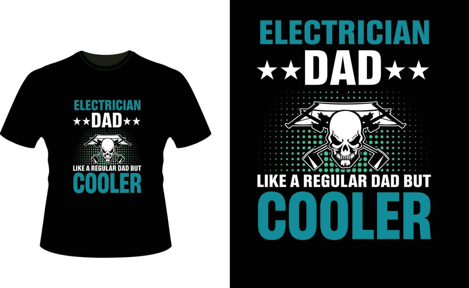 Elektriker Papa mögen ein regulär Papa aber Kühler oder Papa Papa T-Shirt Design oder Vater Tag t Hemd Design vektor