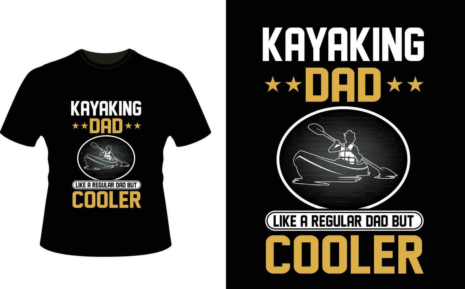 Kajak fahren Papa mögen ein regulär Papa aber Kühler oder Papa Papa T-Shirt Design oder Vater Tag t Hemd Design vektor