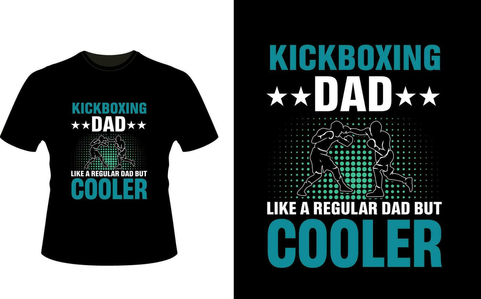 kickboxning pappa tycka om en regelbunden pappa men kylare eller pappa pappa tshirt design eller far dag t skjorta design vektor