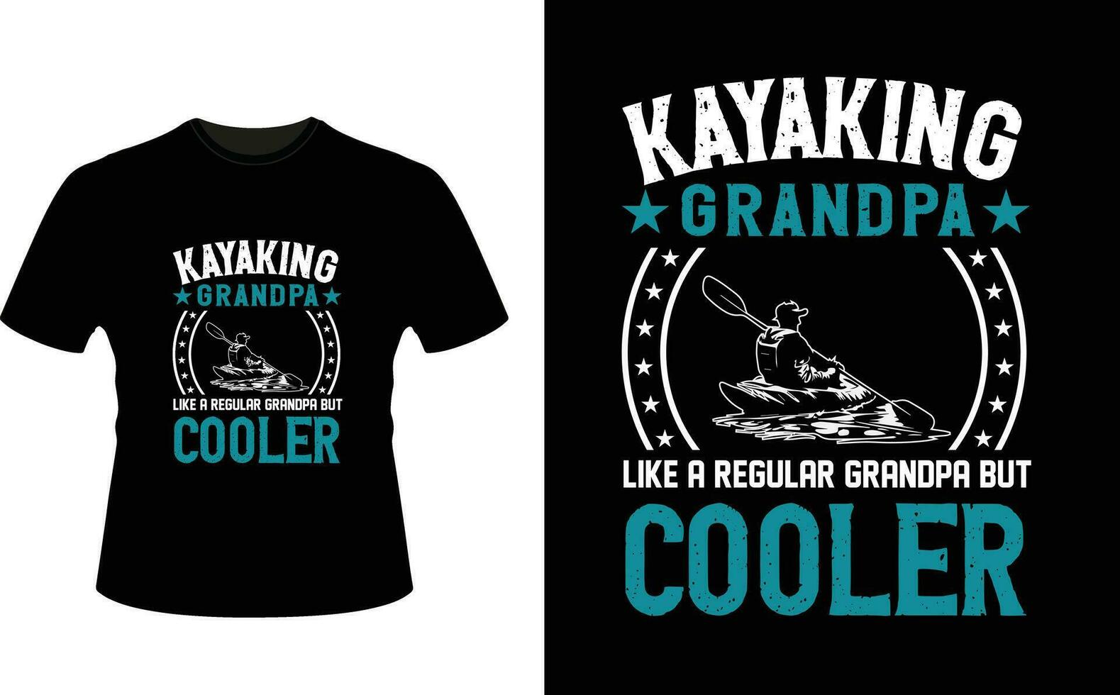 Kajak fahren Opa mögen ein regulär Opa aber Kühler oder Großvater T-Shirt Design oder Großvater Tag t Hemd Design vektor