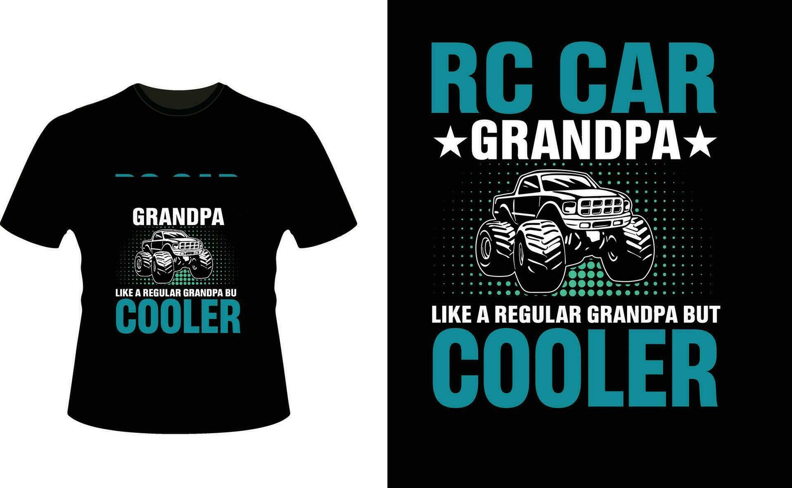 rc Auto Opa mögen ein regulär Opa aber Kühler oder Großvater T-Shirt Design oder Großvater Tag t Hemd Design vektor