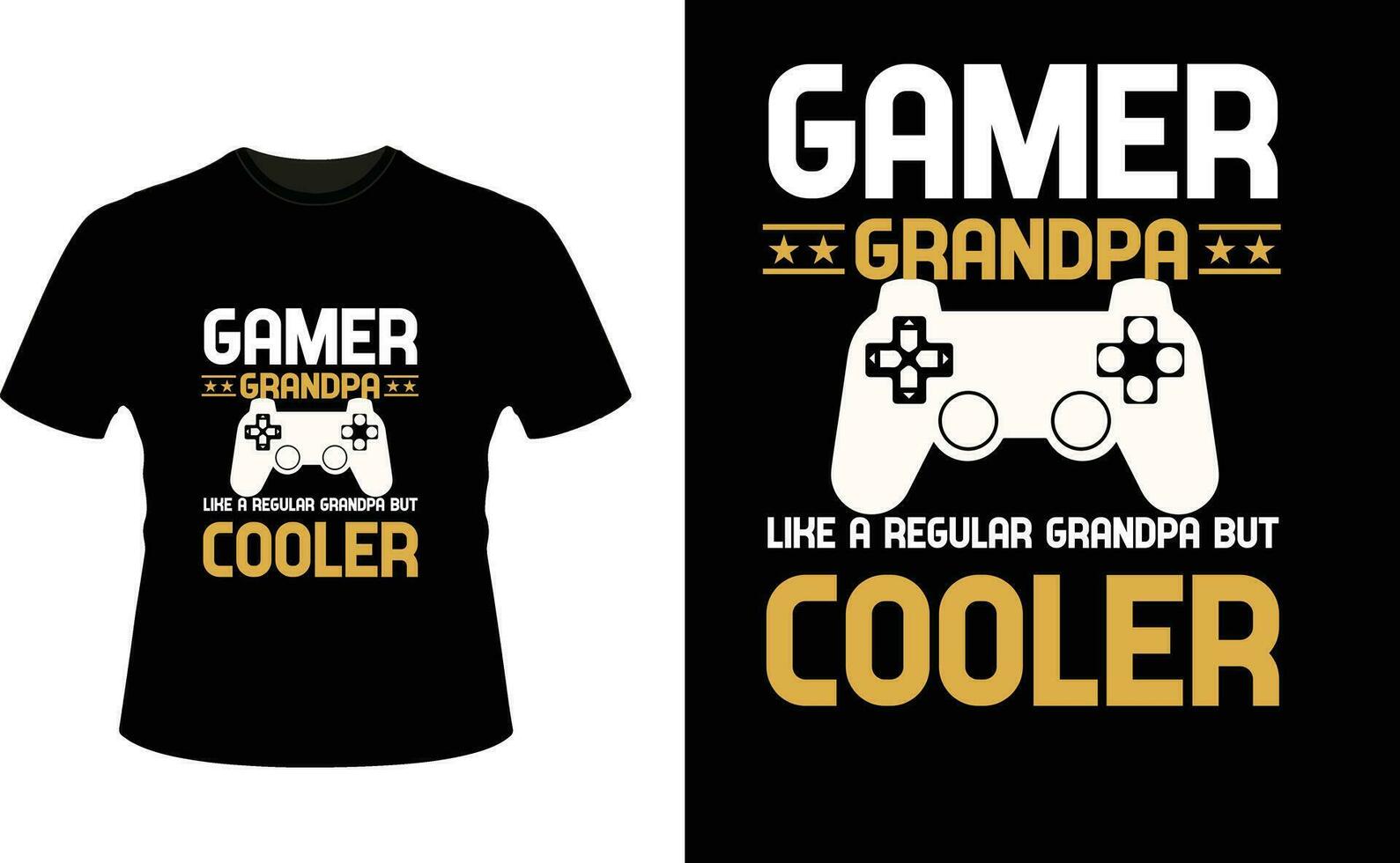 gamer morfar tycka om en regelbunden morfar men kylare eller farfar tshirt design eller farfar dag t skjorta design vektor