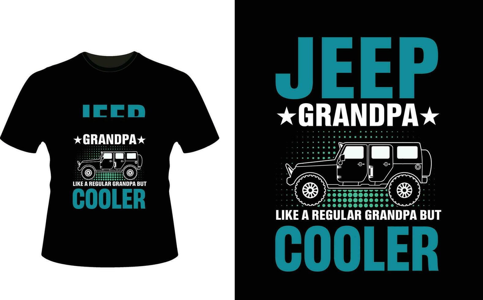 jeep morfar tycka om en regelbunden morfar men kylare eller farfar tshirt design eller farfar dag t skjorta design vektor