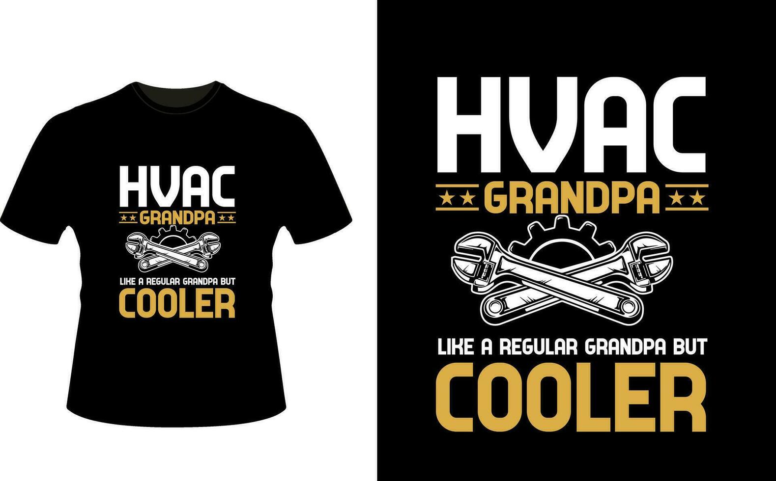 hvac Opa mögen ein regulär Opa aber Kühler oder Großvater T-Shirt Design oder Großvater Tag t Hemd Design vektor