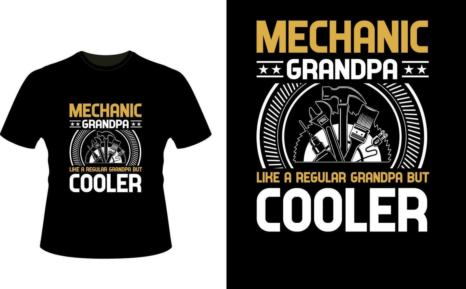 Mechaniker Opa mögen ein regulär Opa aber Kühler oder Großvater T-Shirt Design oder Großvater Tag t Hemd Design vektor