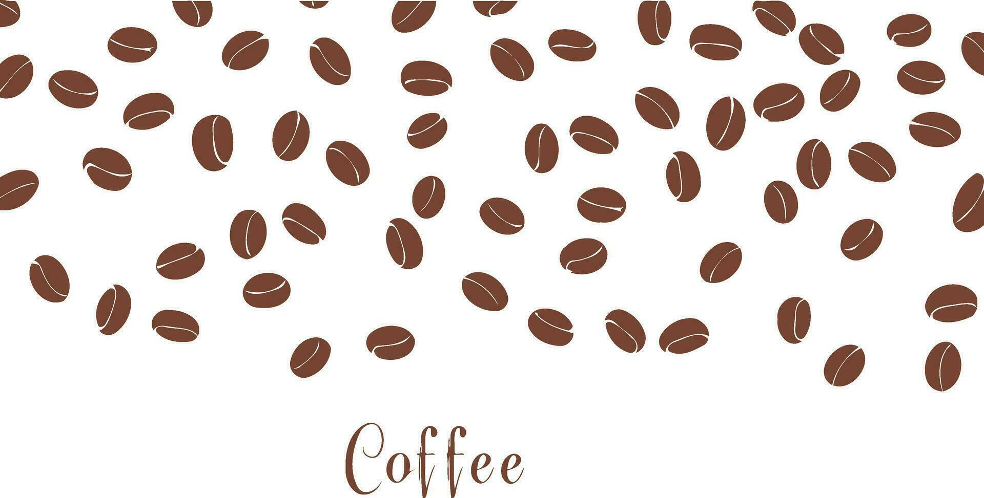 Hintergrund mit Kaffee Bohnen vektor