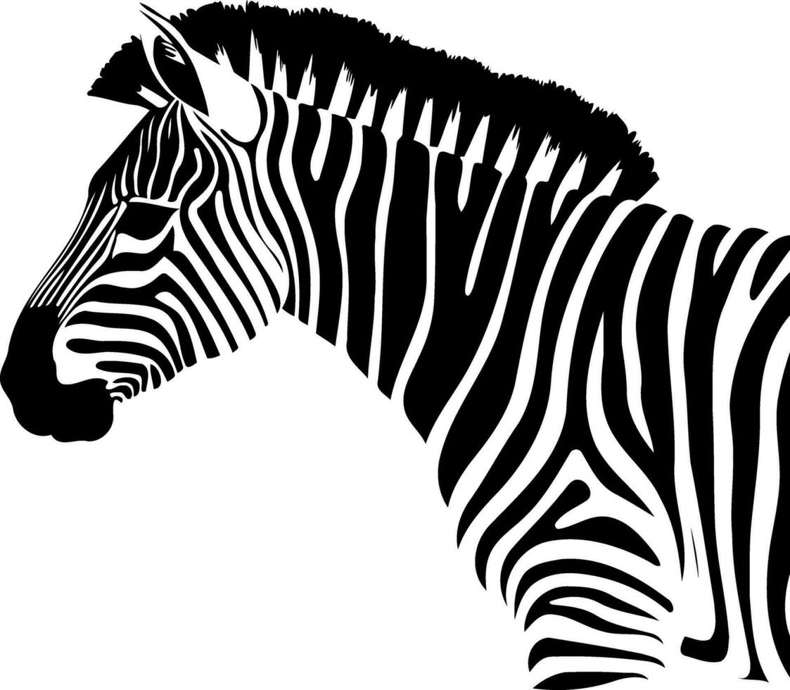 djur- däggdjur vild häst- zebra vektor