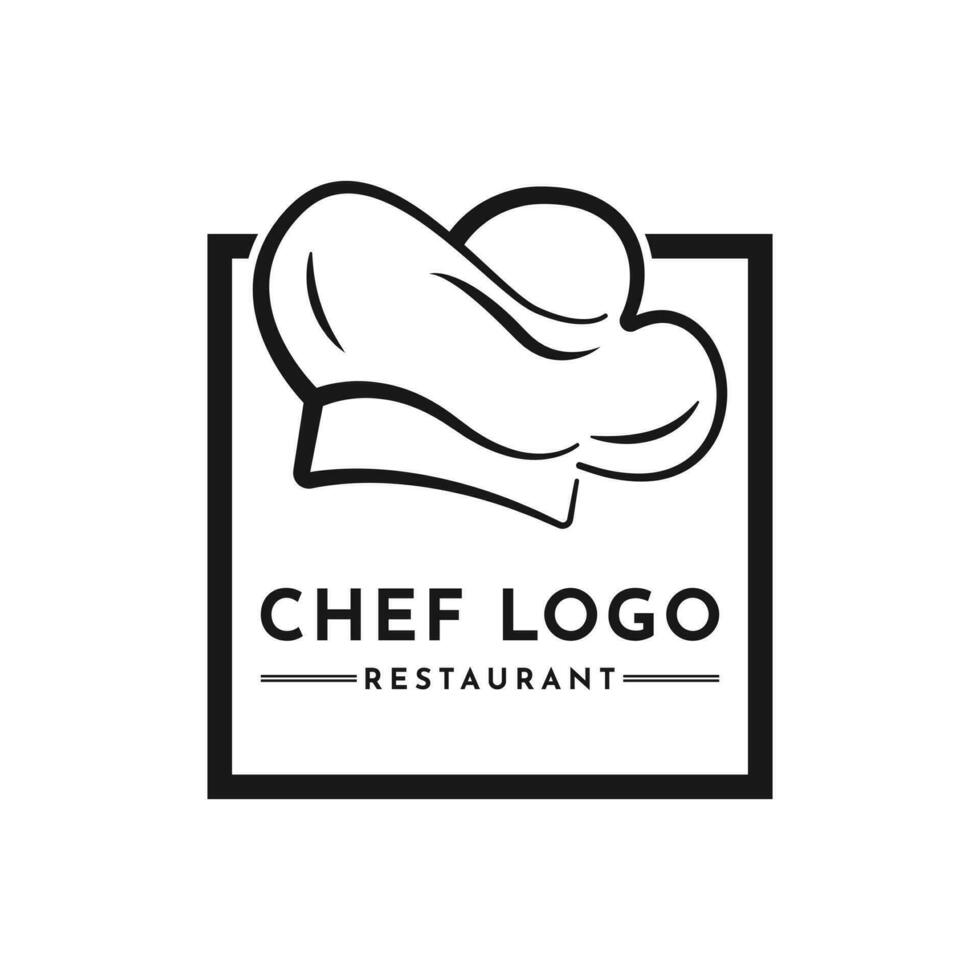 Koch und Restaurant Logo Design mit Platz gestalten vektor