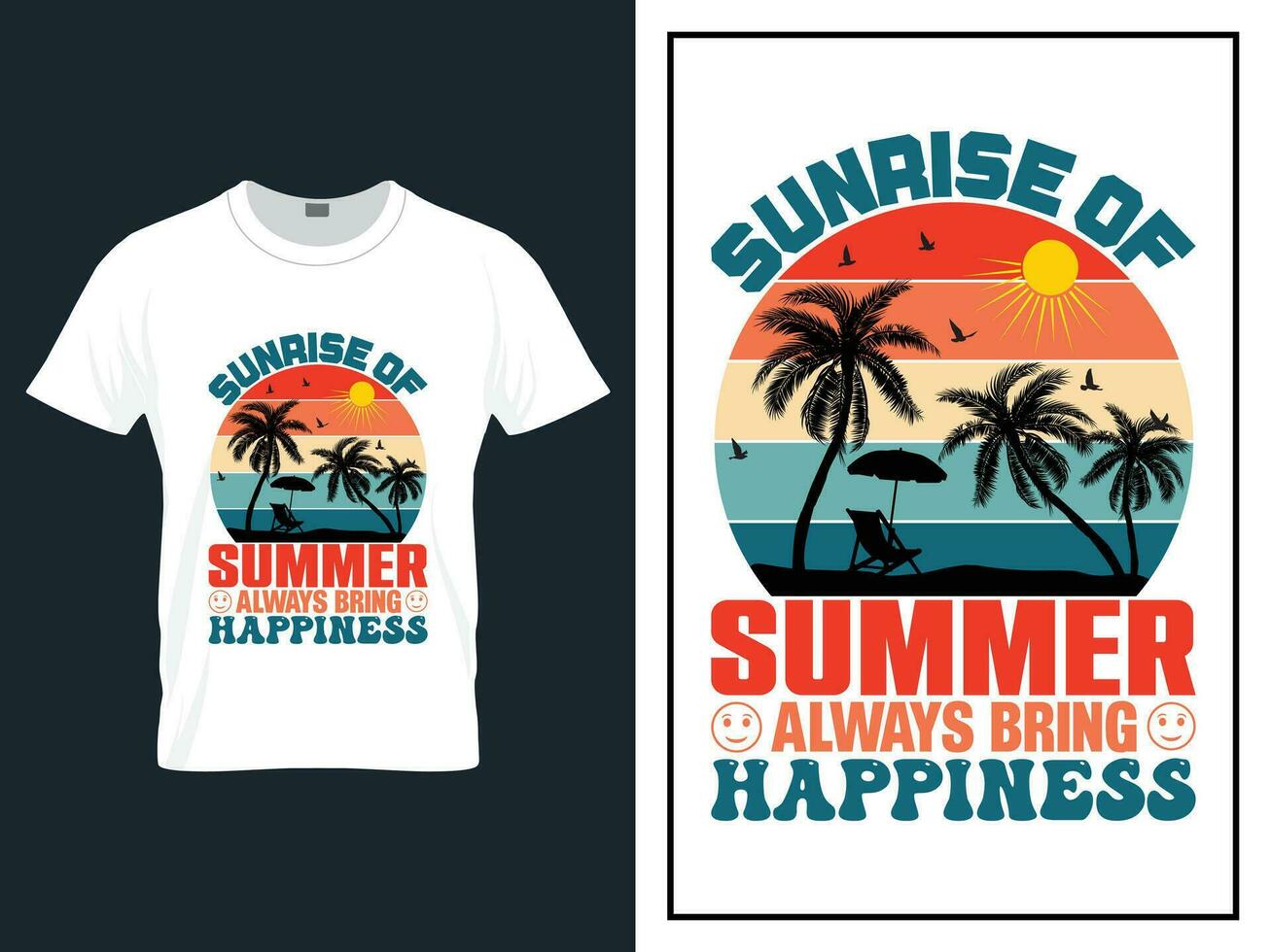 Sommer- Zeit Strand T-Shirt Design Vektor Illustration, Vektor Sommer- Tag t Hemd Design
