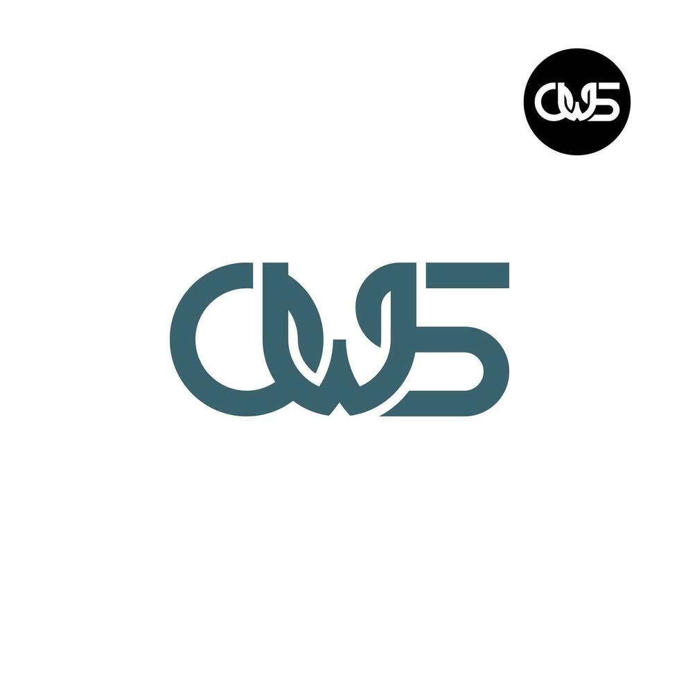 brev ows monogram logotyp design vektor