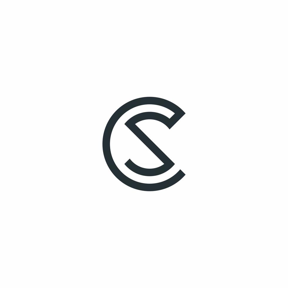 cs logo monogramm moderne designvorlage design vektor
