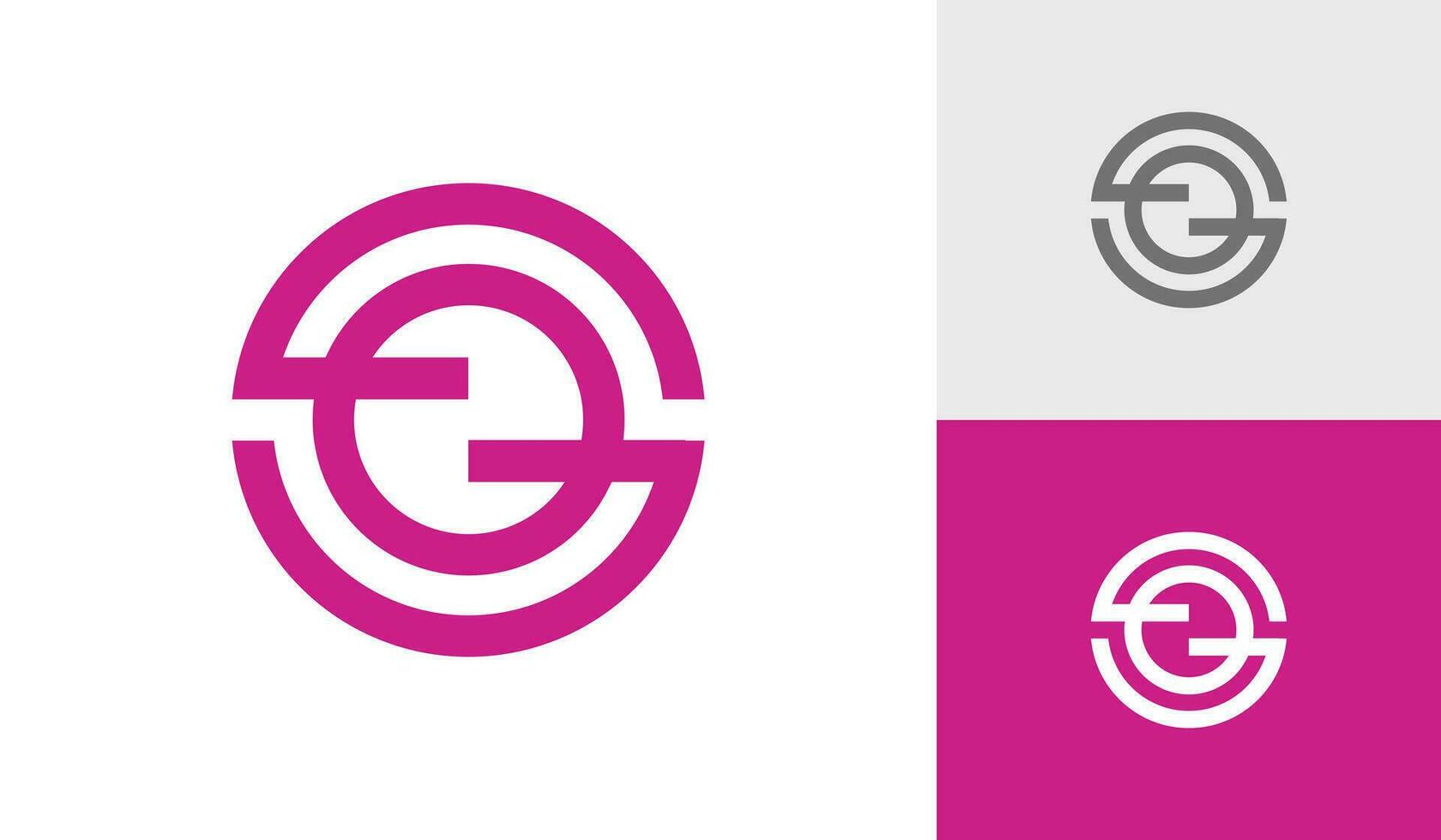 brev s första abstrakt cirkel monogram logotyp design vektor