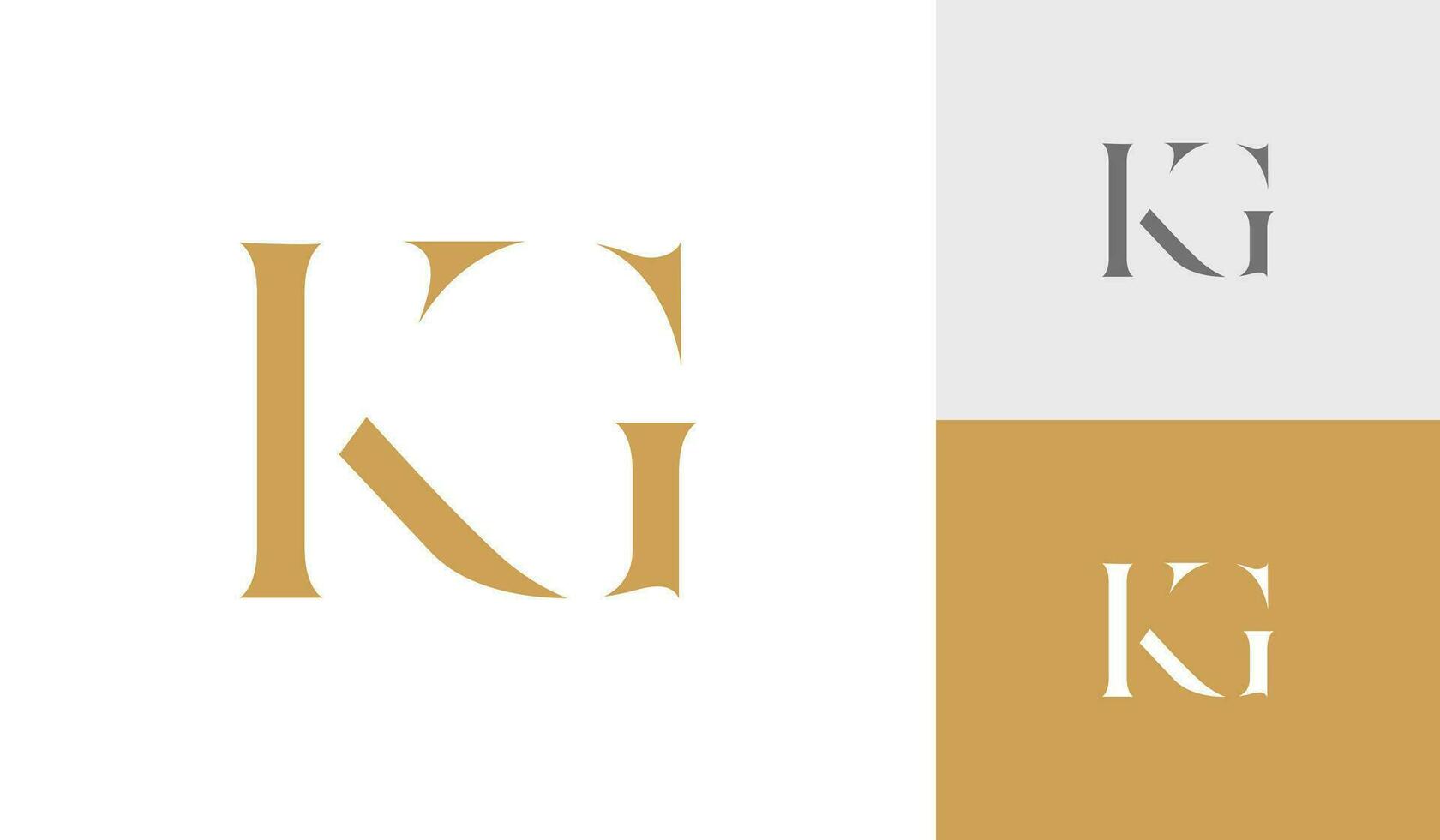 brev kg första monogram logotyp design vektor