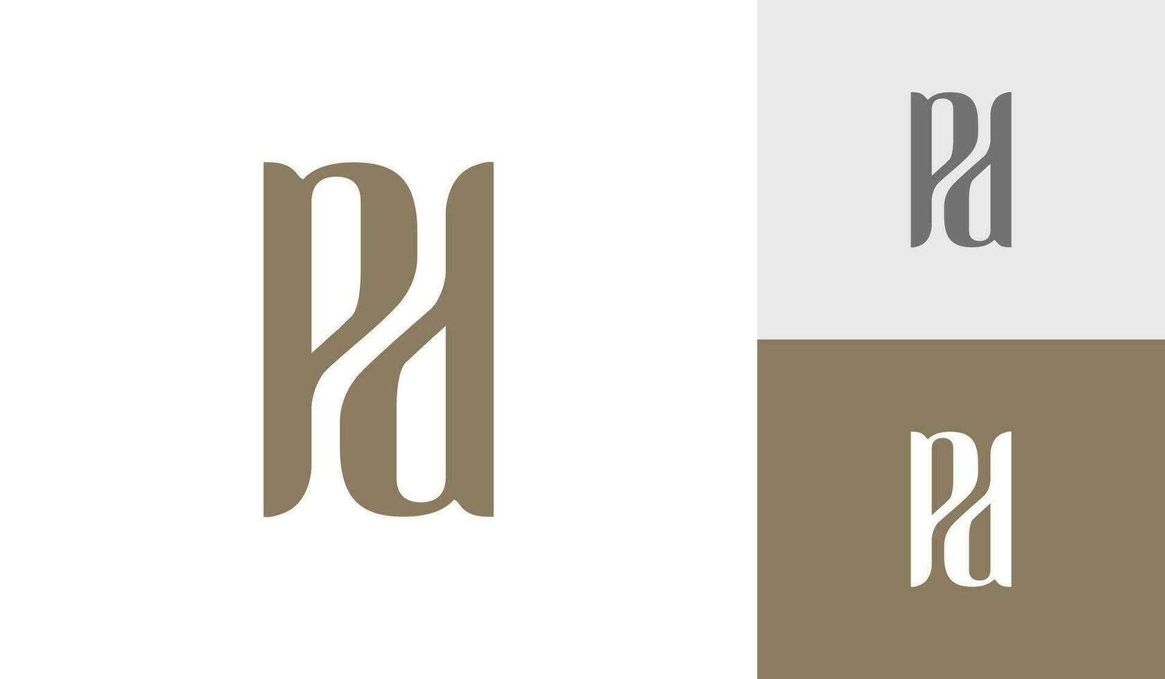 brev pd första monogram logotyp design vektor