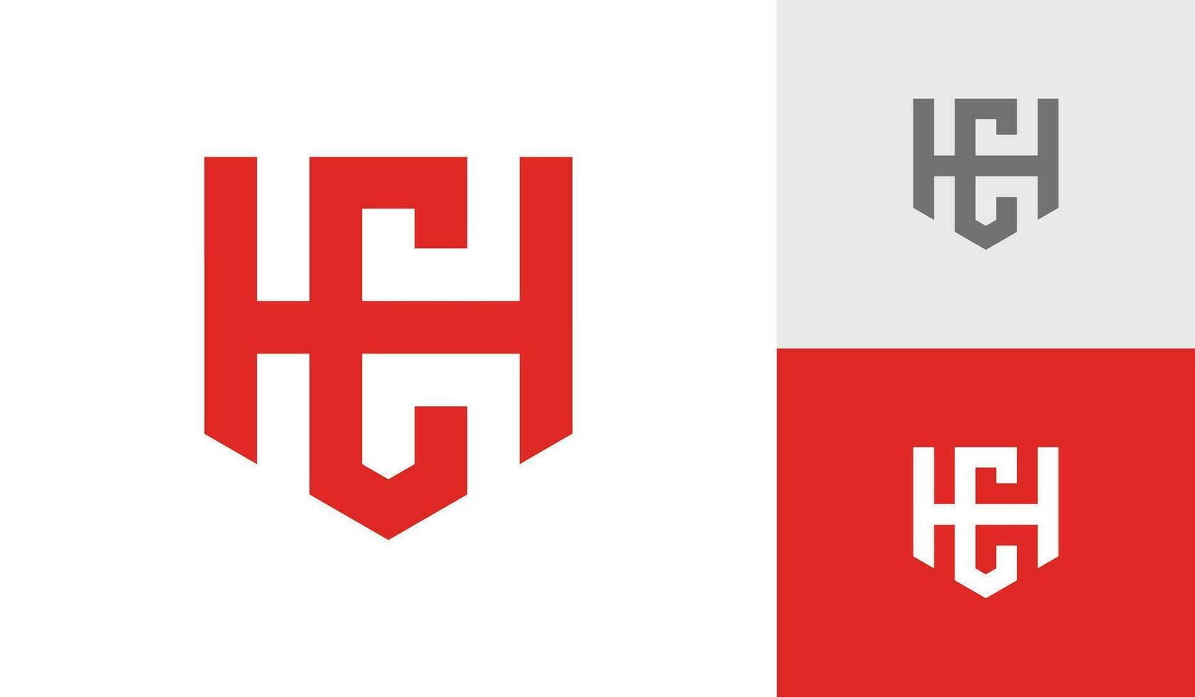 Brief hc oder CH Monogramm Logo Design Vektor