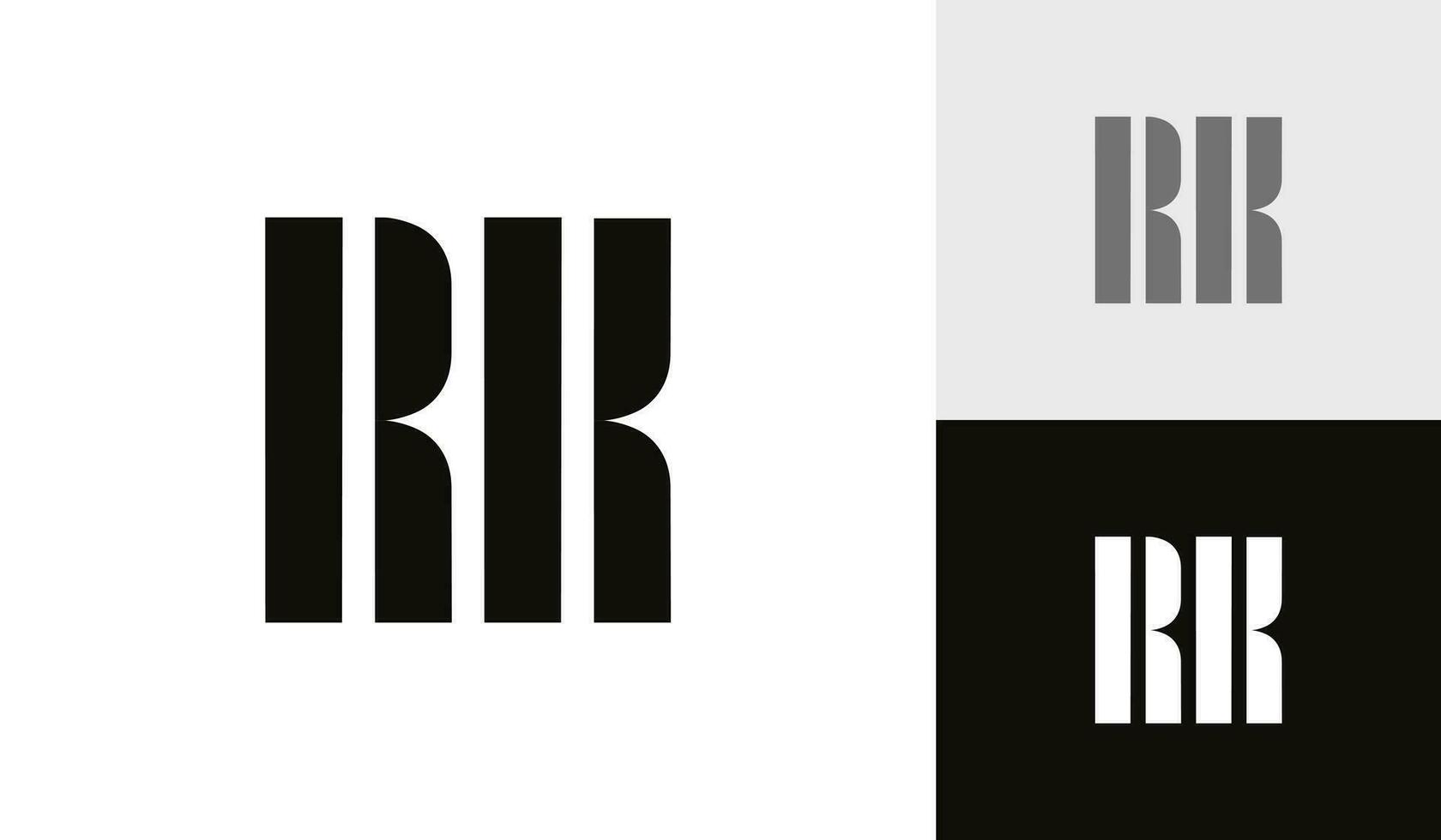 brev rk första monogram logotyp design vektor