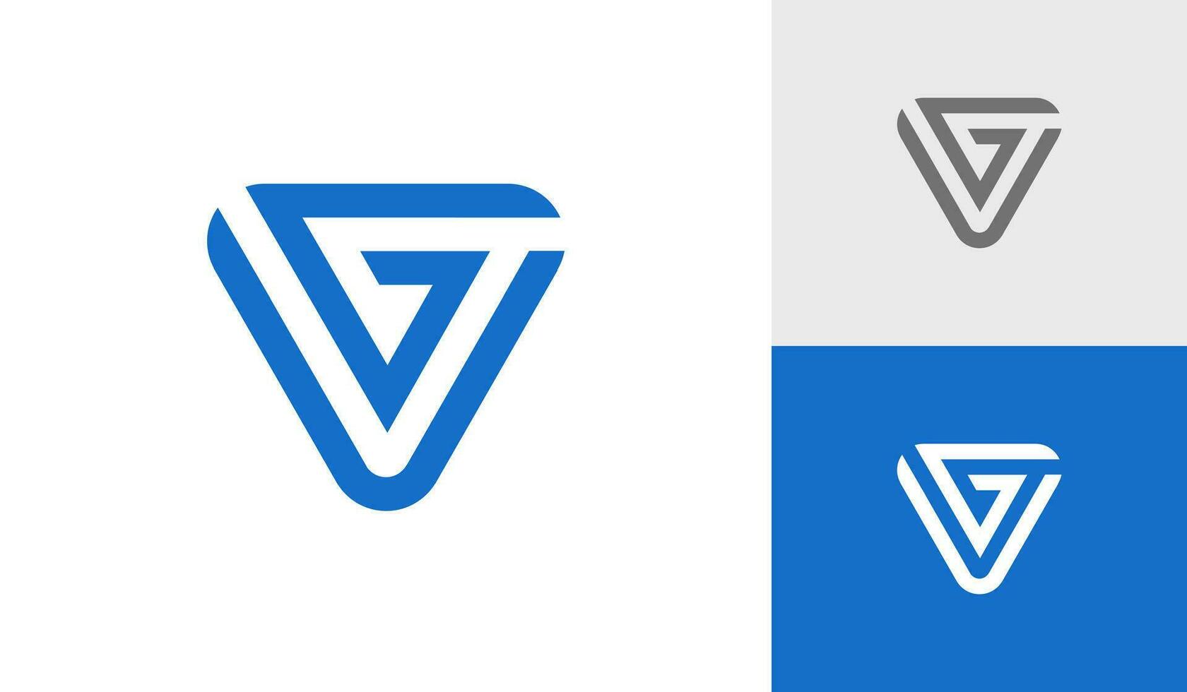 Brief gv Initiale Monogramm Logo Design Vektor