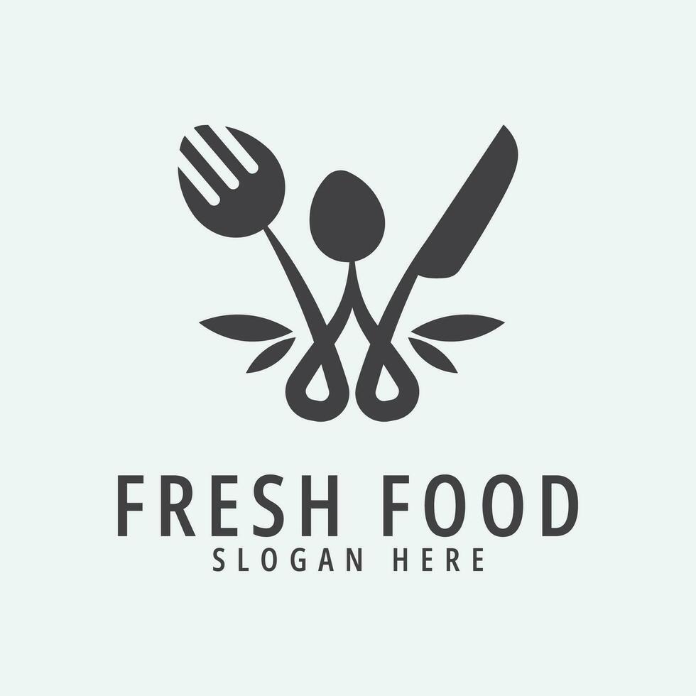 frisch Essen Logo Vektor Illustration Design