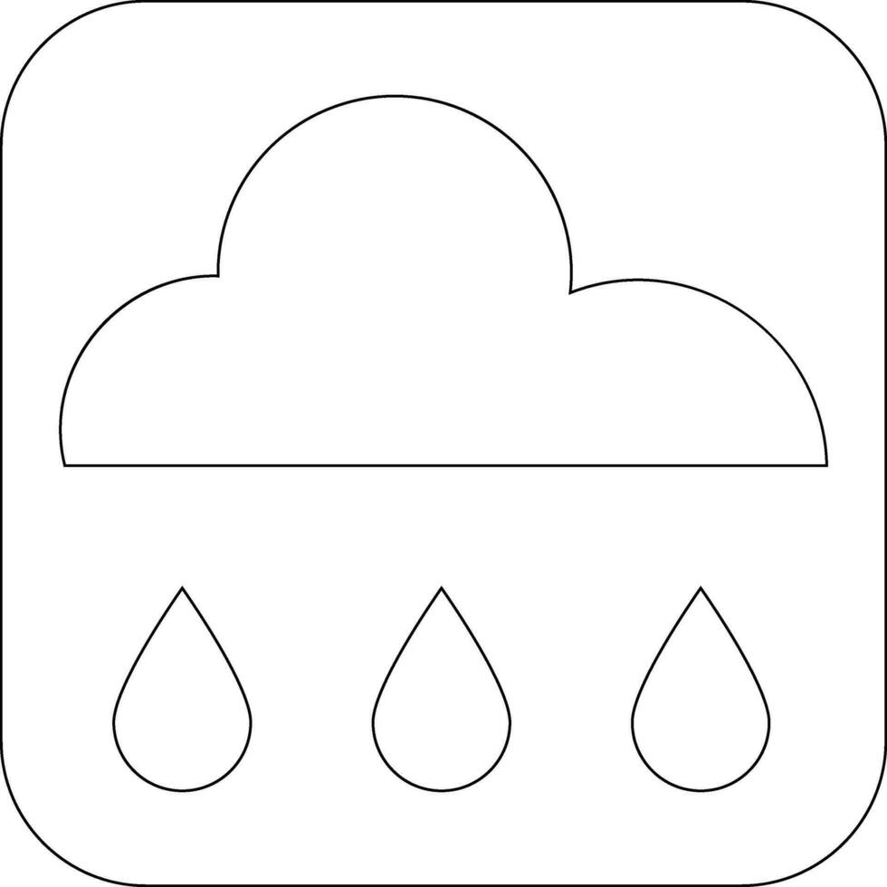 moln och regn ikon för dekoration och design. vektor