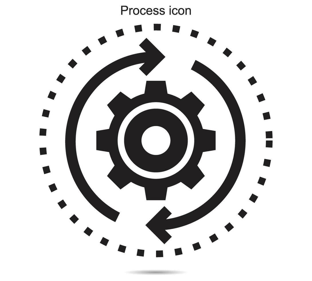 Prozess Symbol, Vektor Illustration.