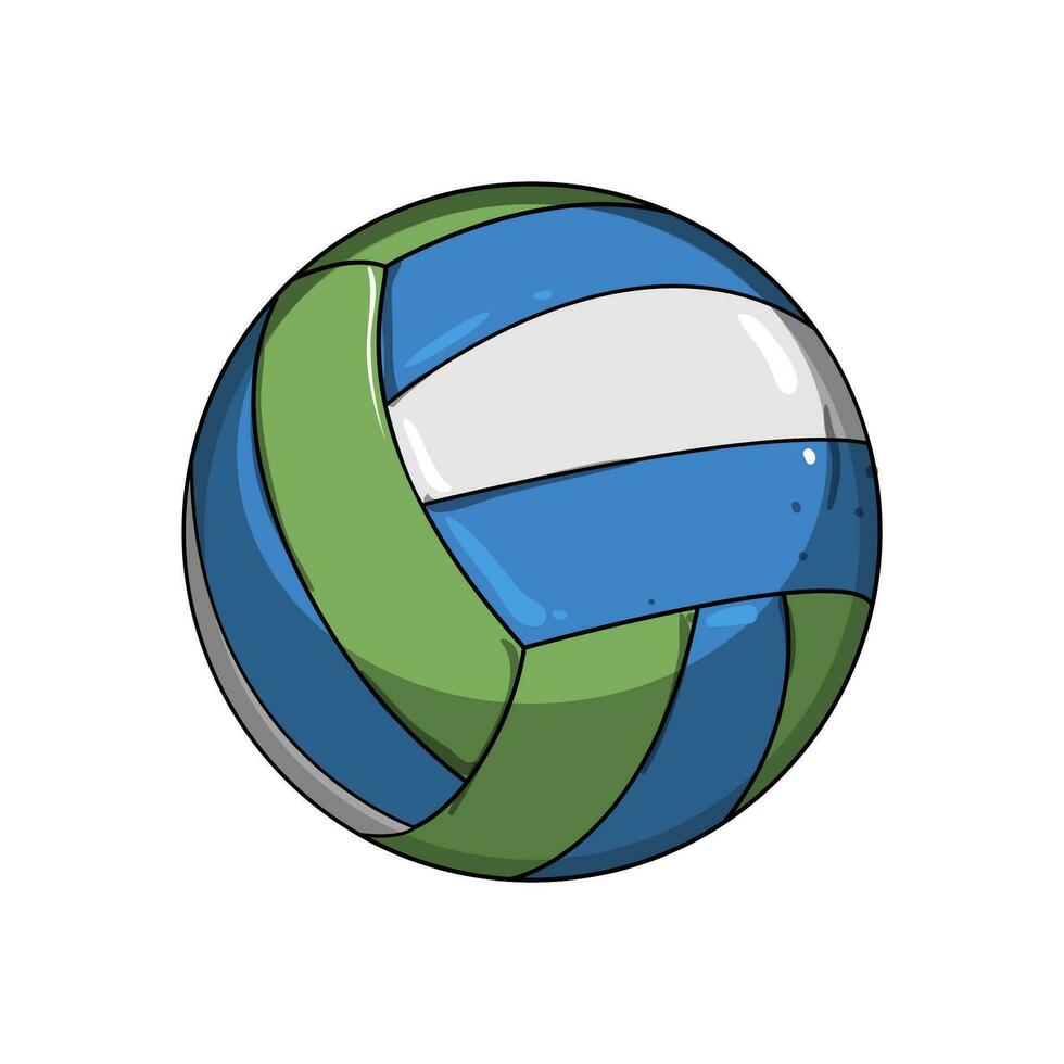 Symbol Volleyball Ball Karikatur Vektor Illustration