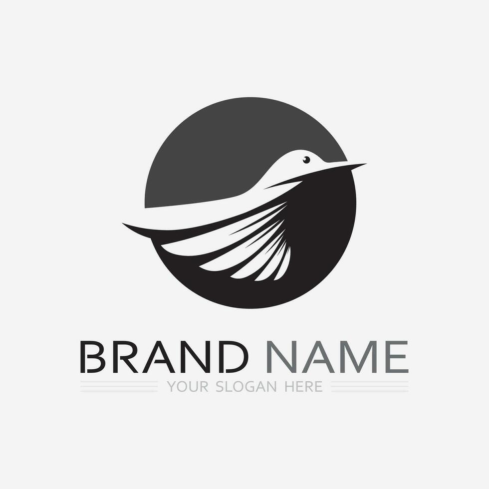 fågel logotyp vektor ikon formgivningsmall