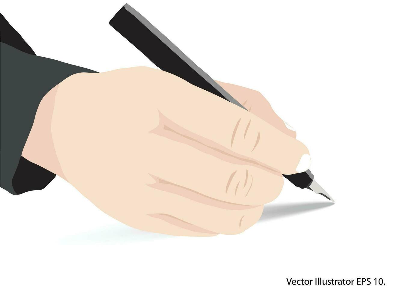 mänsklig hand skrivning vektor linje skissat upp, eps 10.