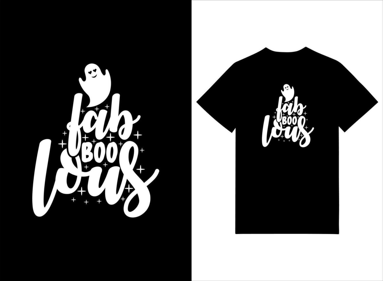 fabelhaft Boo laut Halloween T-Shirt Design vektor
