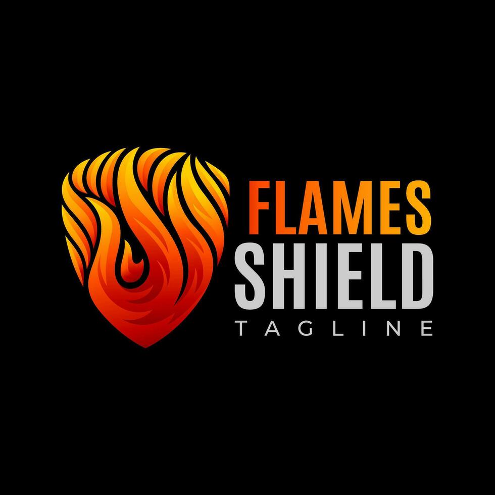 färgrik abstrakt flamma brand skydda logotyp design vektor