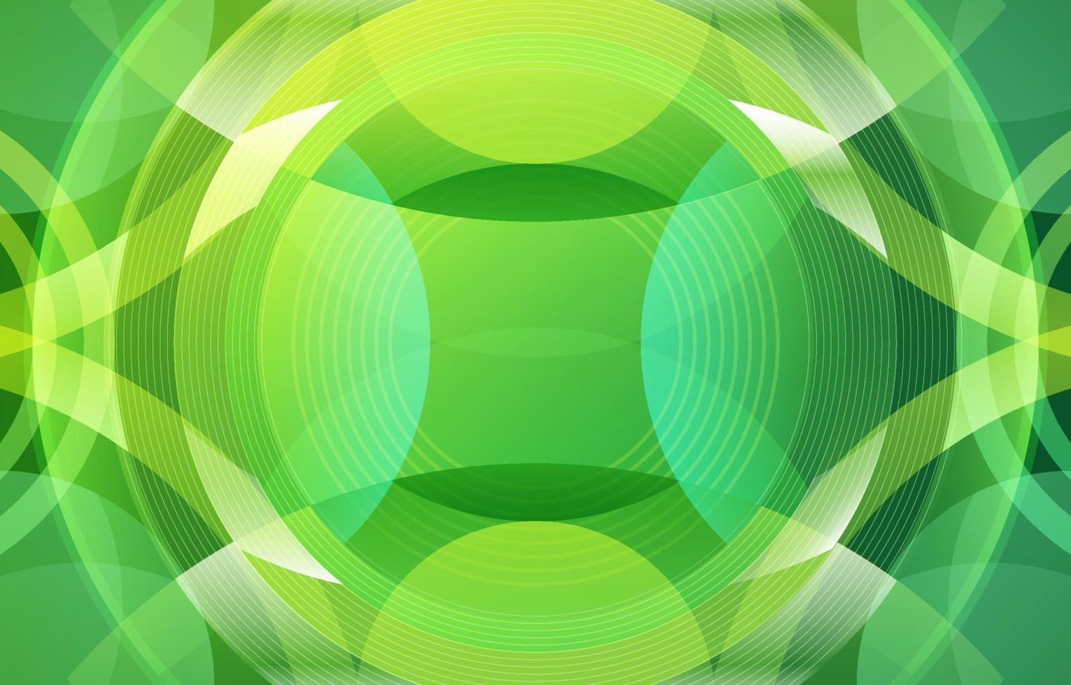 kreativer geometrischer Kreis grüner Farbverlauf vektor
