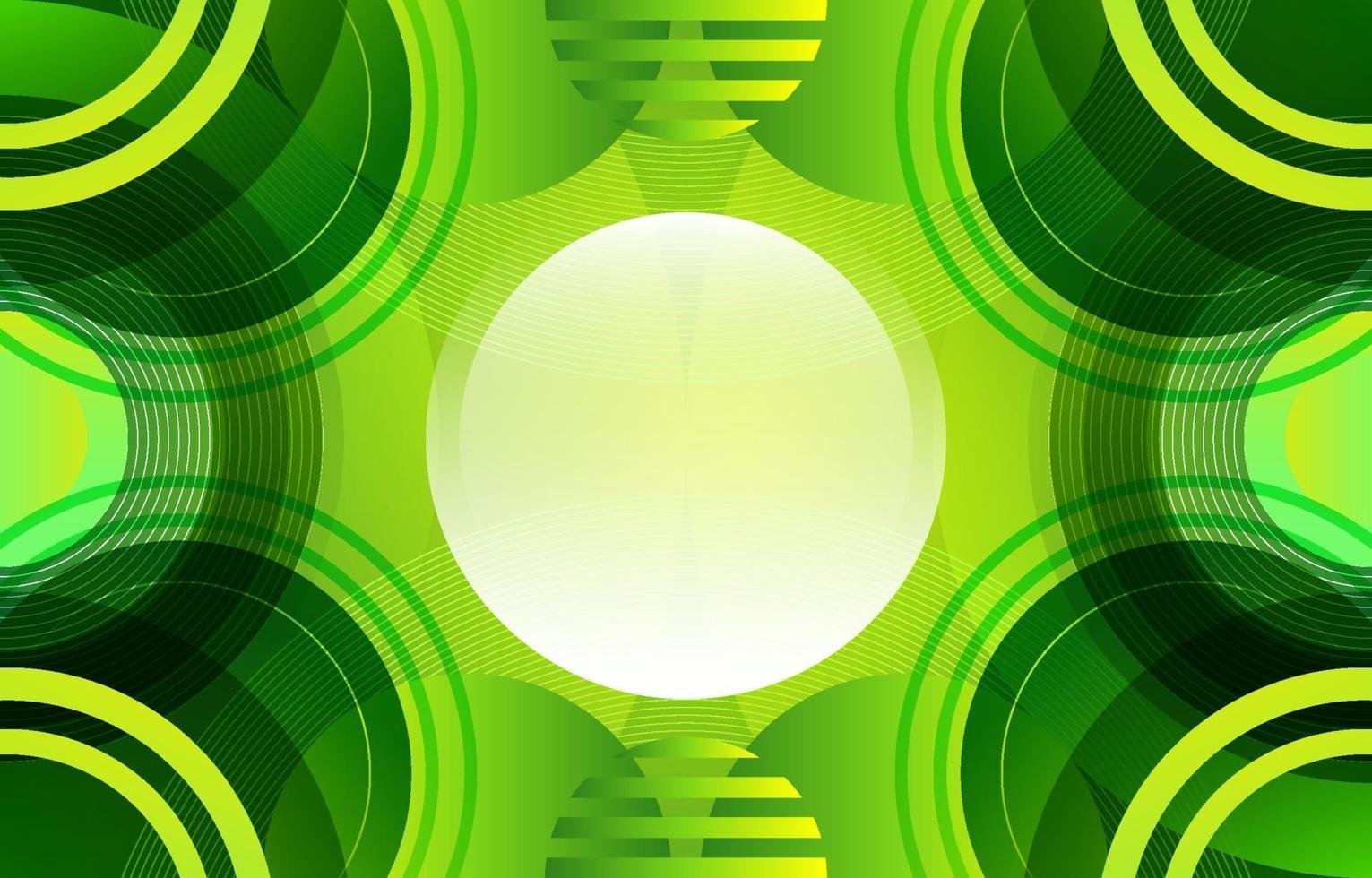 kreativer geometrischer Kreis grüner Farbverlauf vektor