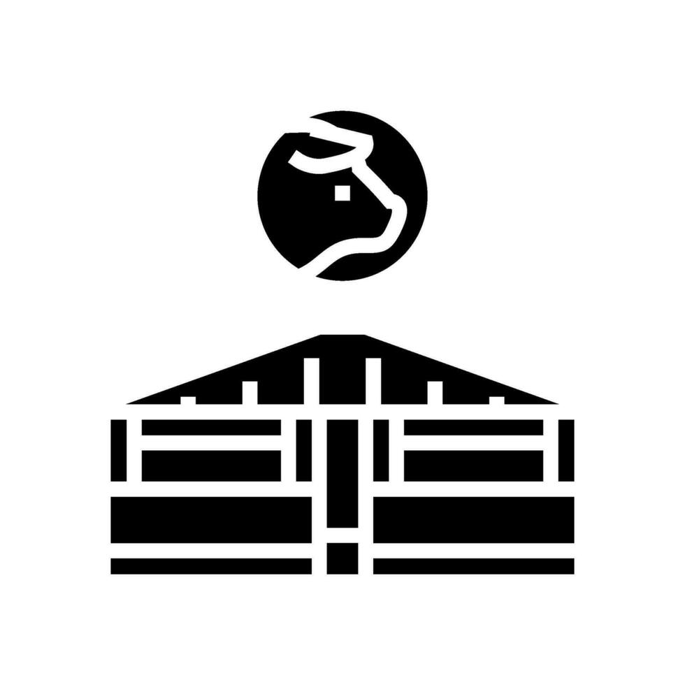 Schwein Bauernhof Glyphe Symbol Vektor Illustration