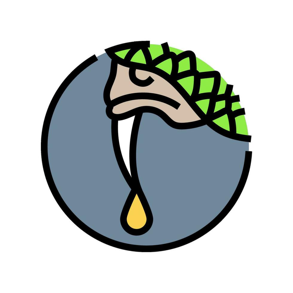 giftig Schlange Tier Farbe Symbol Vektor Illustration
