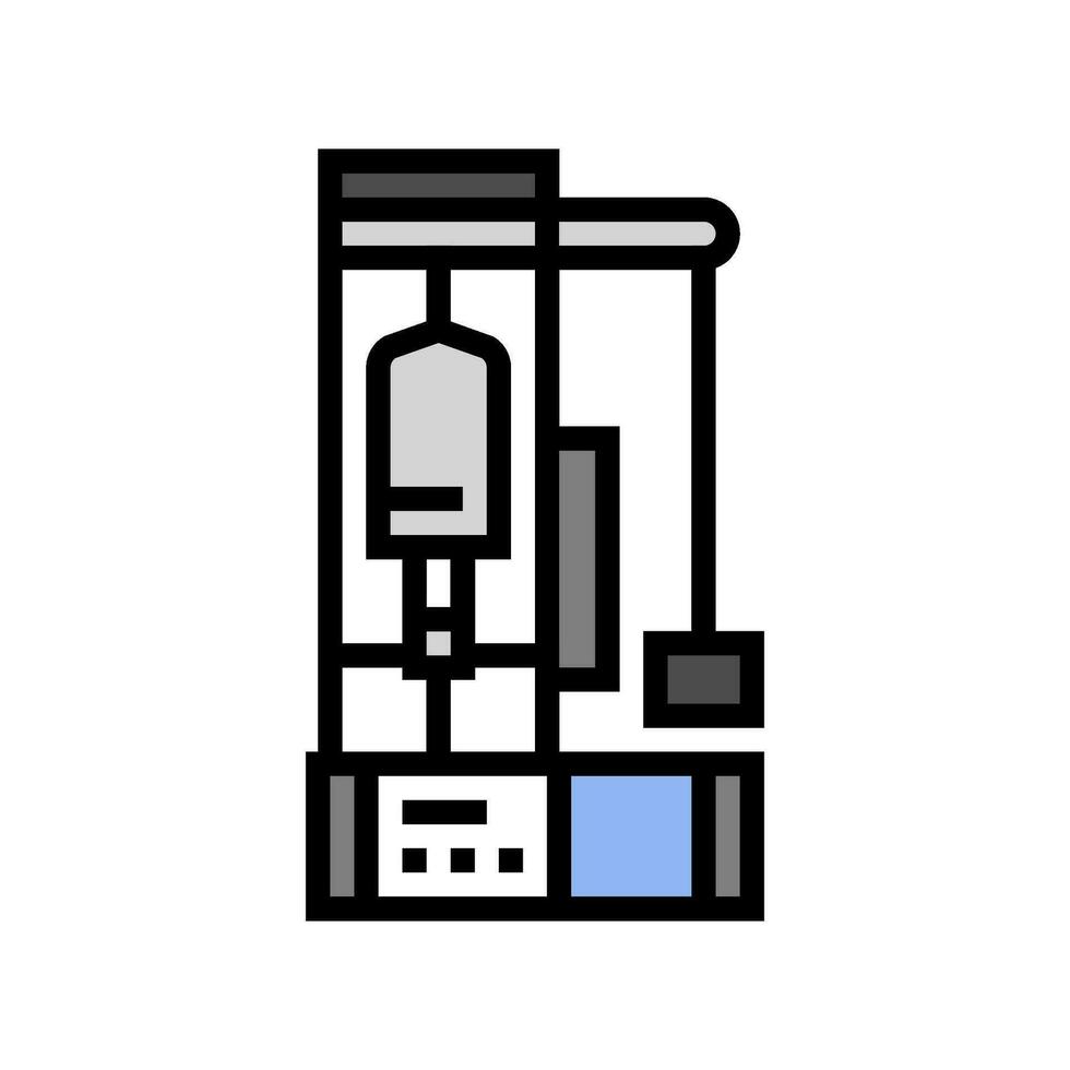 krypa testning material teknik Färg ikon vektor illustration