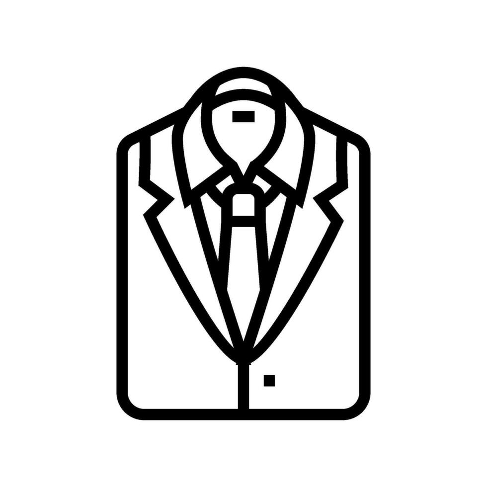 passen Krawatte Interview Job Linie Symbol Vektor Illustration