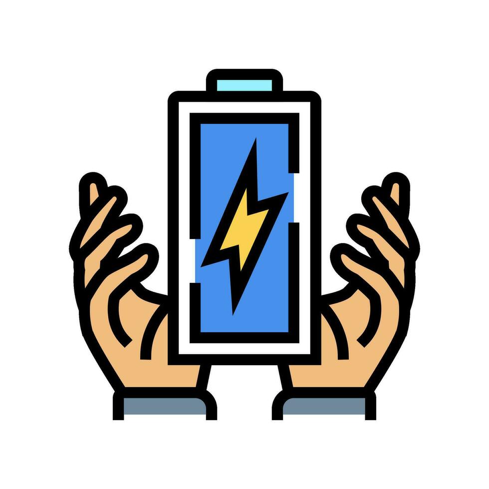 Energie Boost Erfolg Herausforderung Farbe Symbol Vektor Illustration