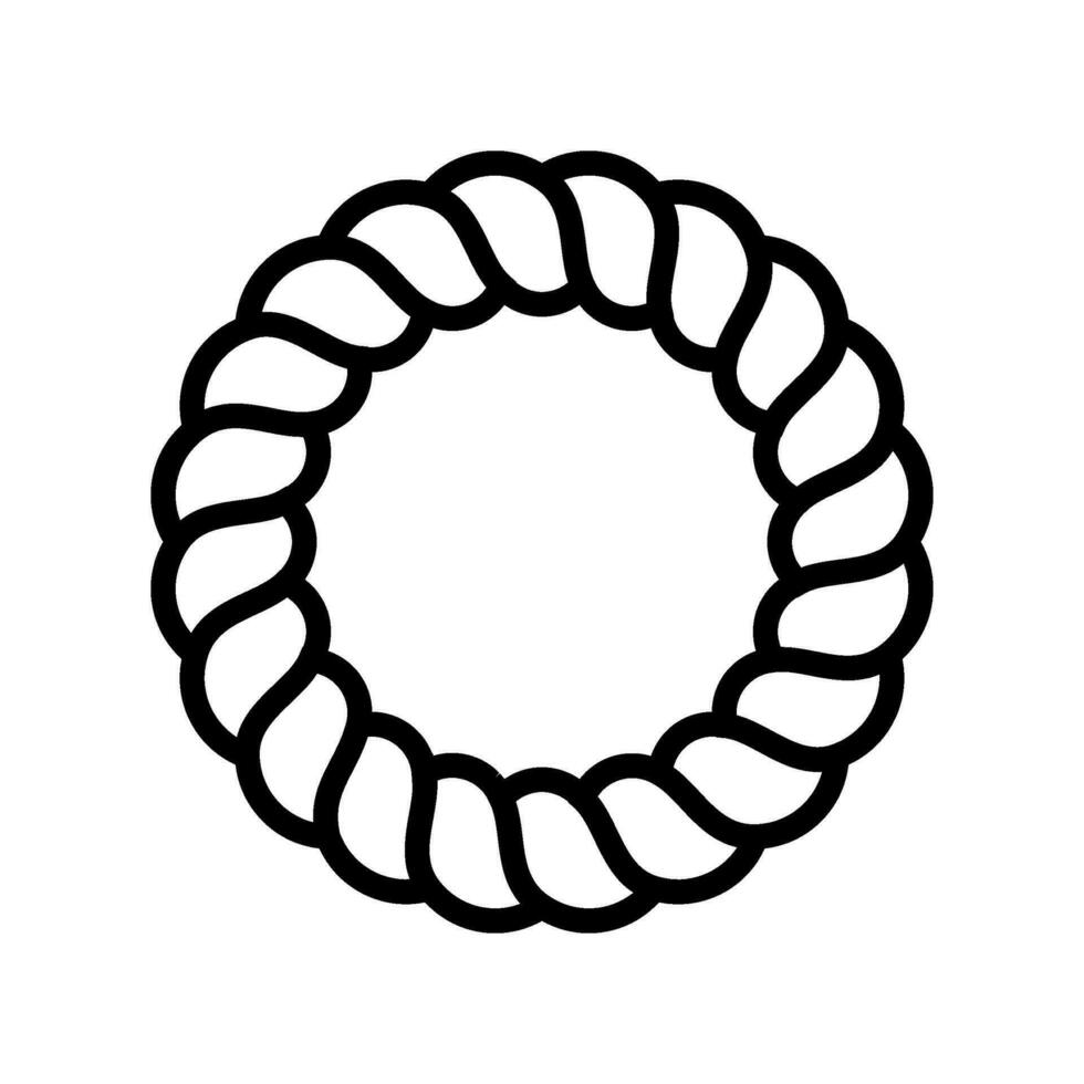 shimenawa ringa shintoismen linje ikon vektor illustration