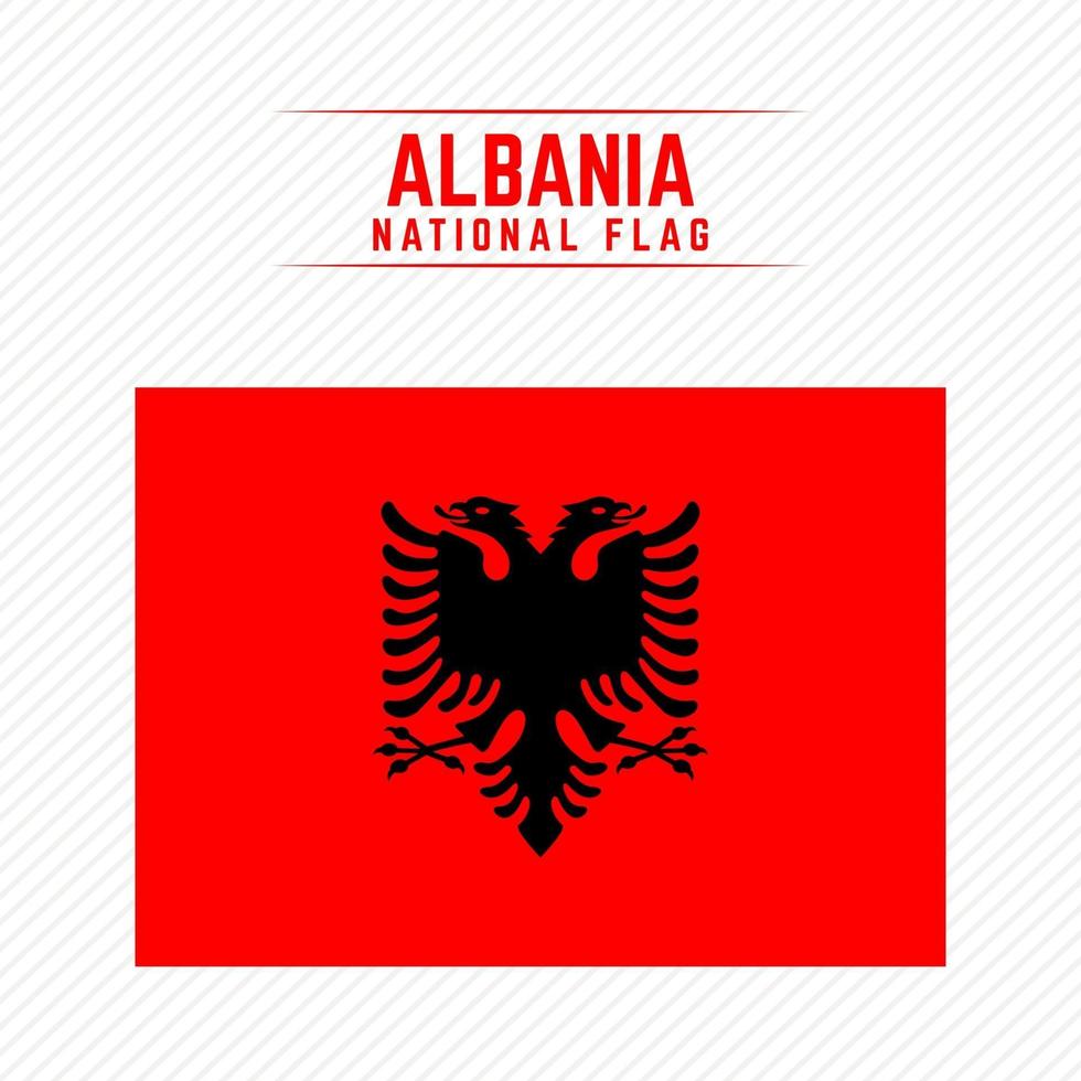 albaniens nationella flagga vektor