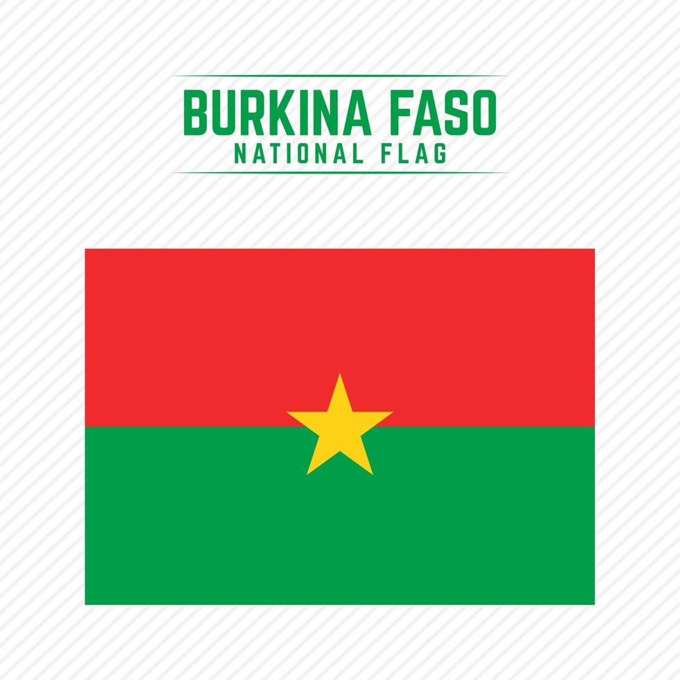 Burkina Fasos nationella flagga vektor