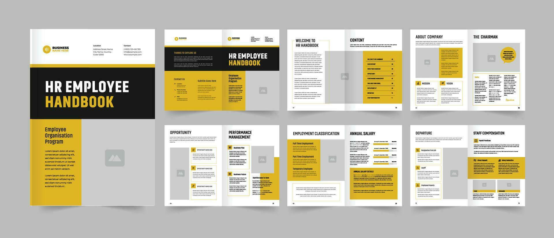 Mitarbeiter Handbuch Std Mitarbeiter Handbuch Layout Design vektor