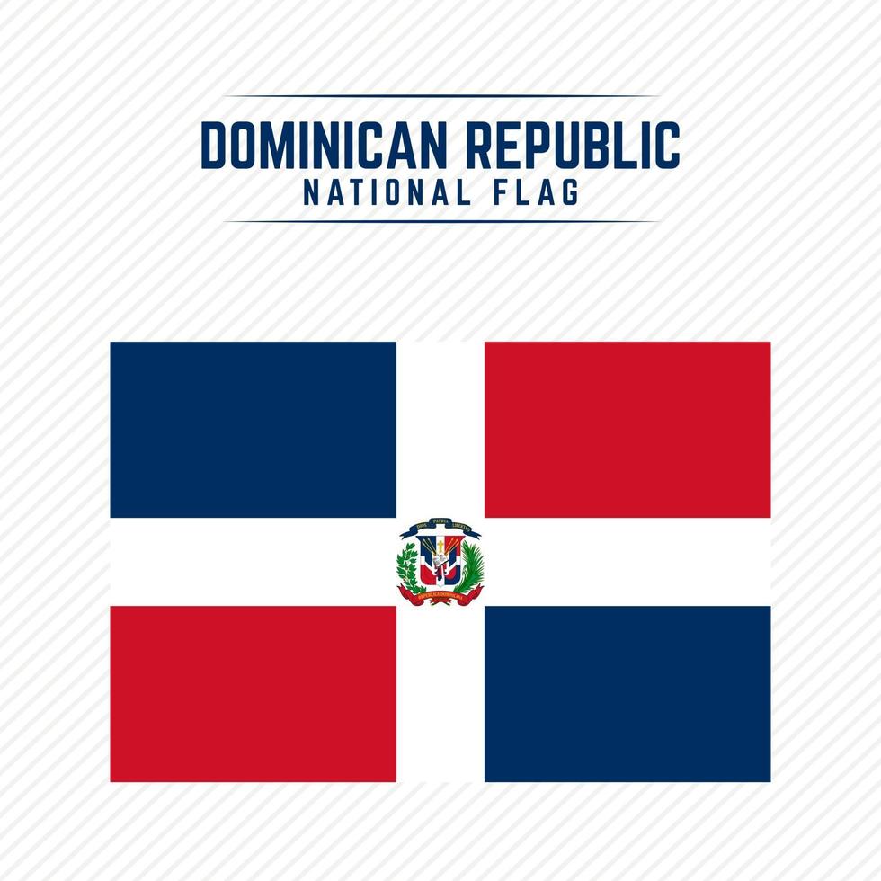 Dominikanska republikens nationella flagga vektor