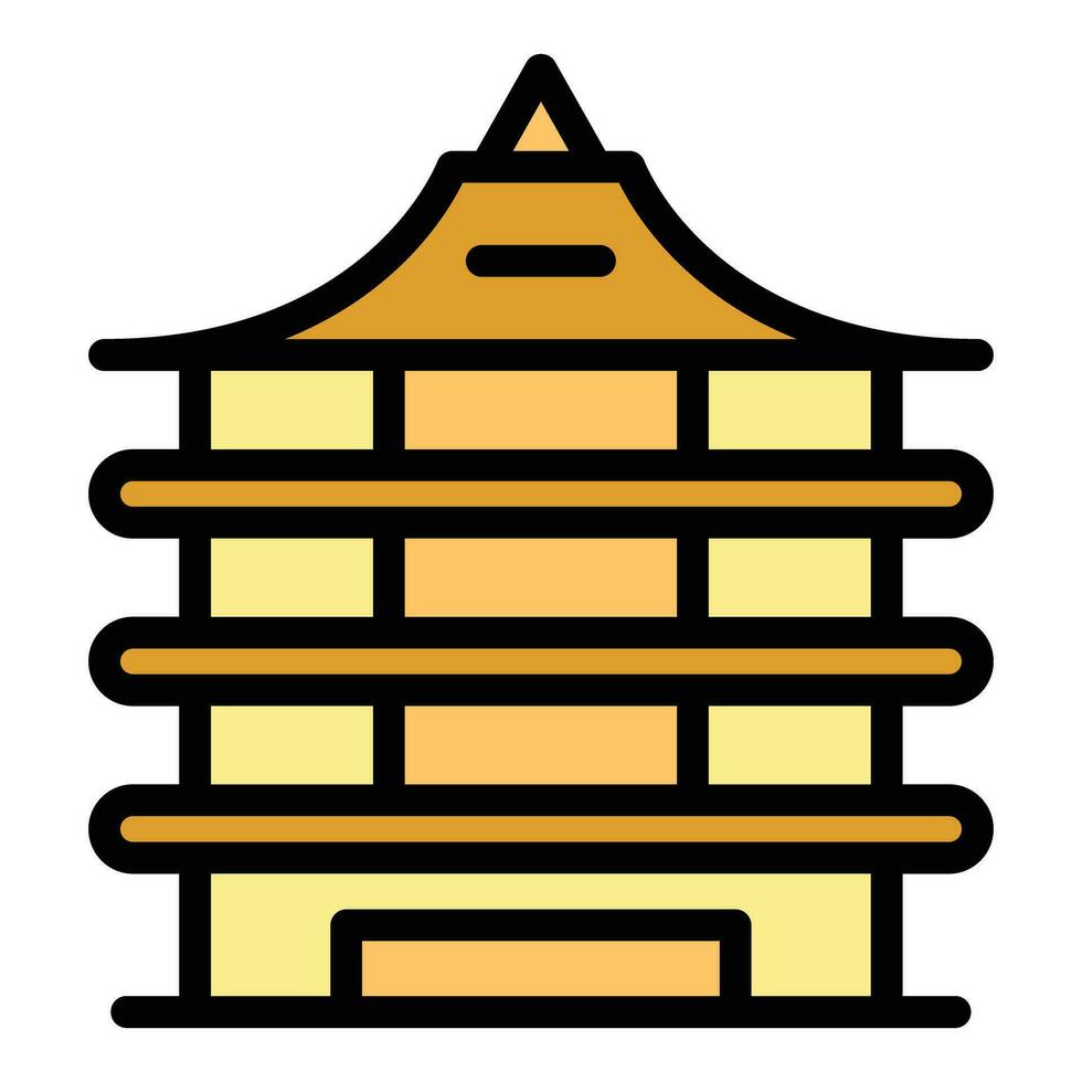 bön tempel ikon vektor platt