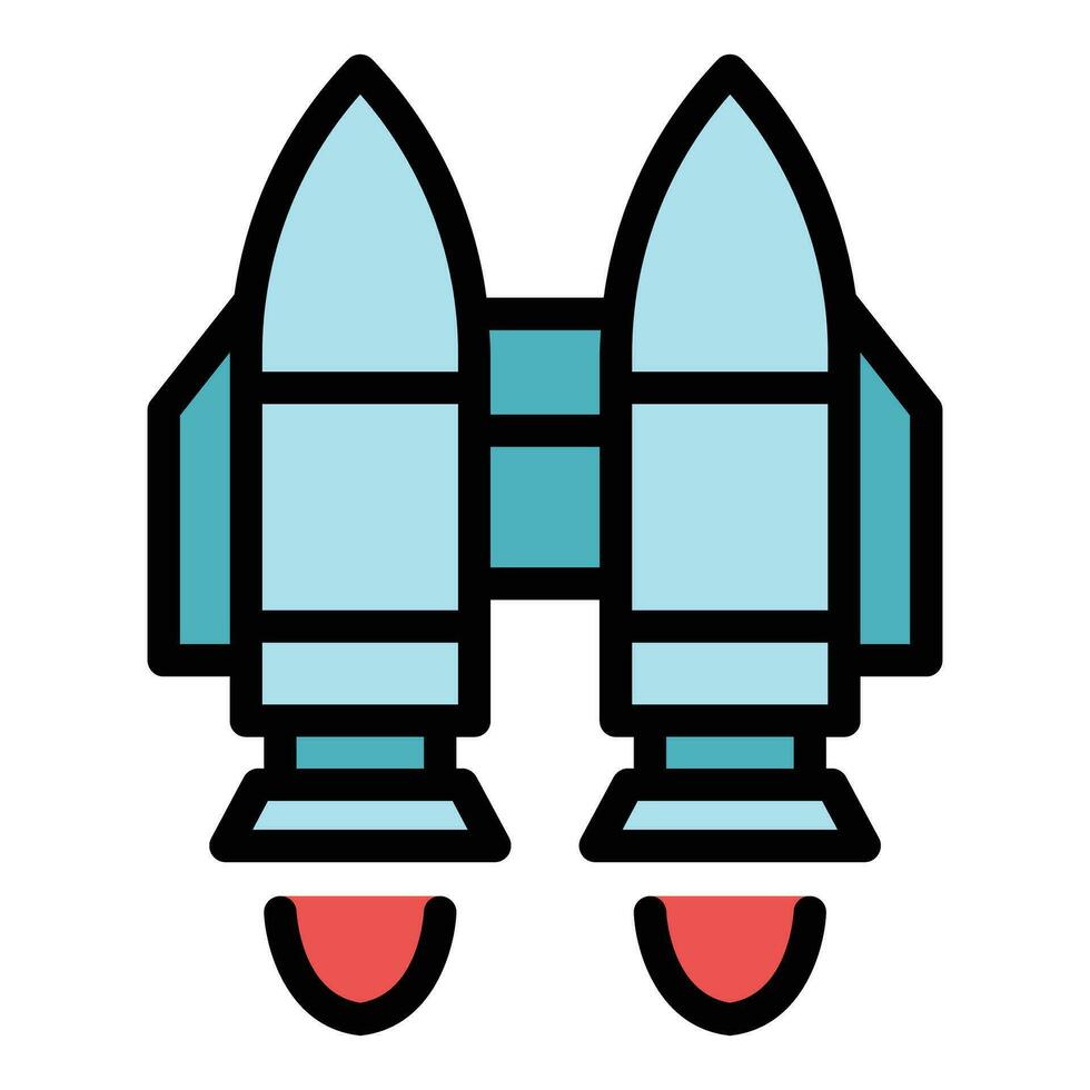 Fertigkeit Jetpack Symbol Vektor eben