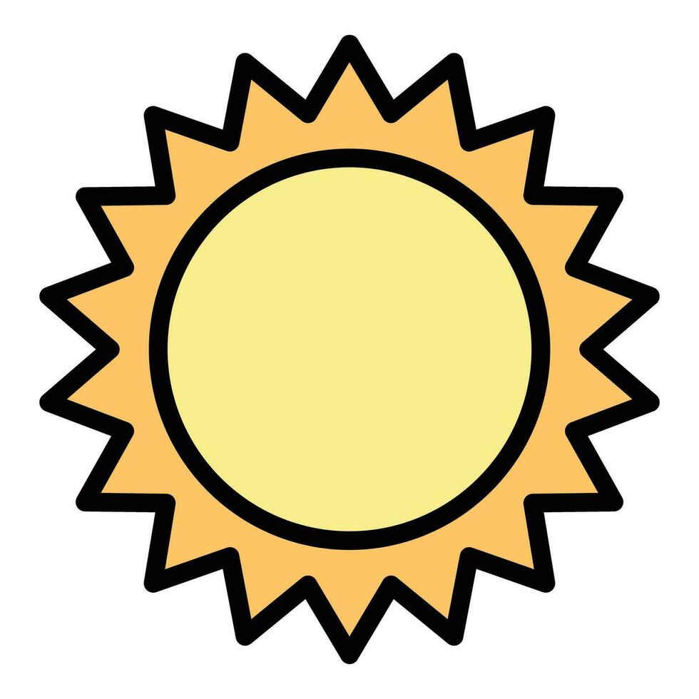 Wüste Sonne Symbol Vektor eben