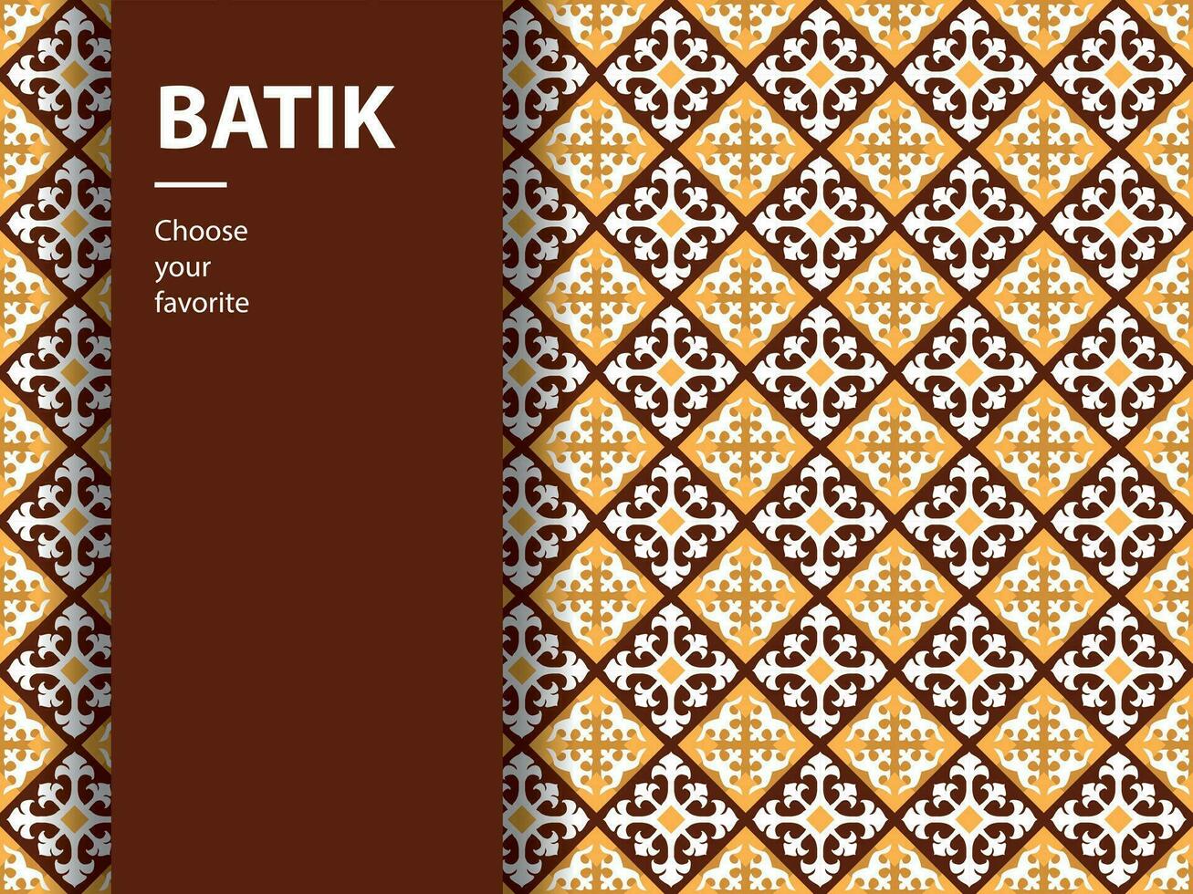 etnisk batik vektor indonesiska mönster mode sömlös vintage textil abstrakt platt kultur konst