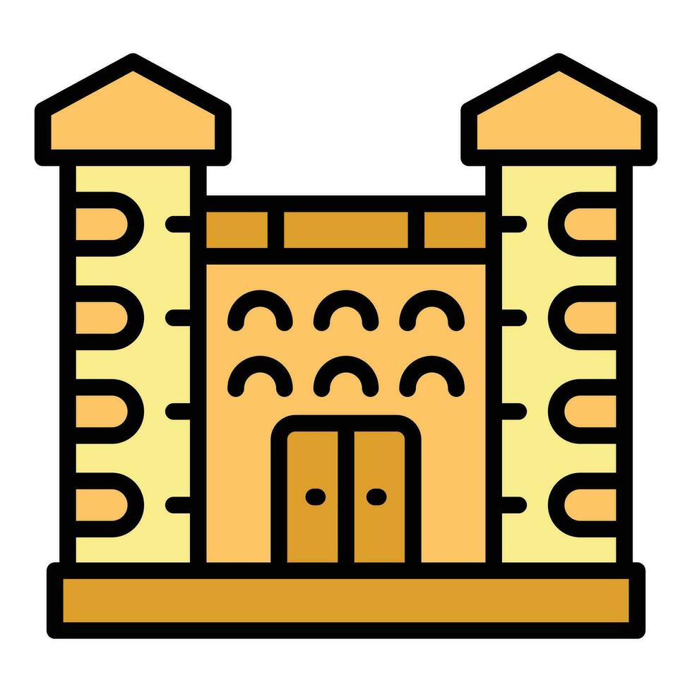 die Architektur Schloss Symbol Vektor eben